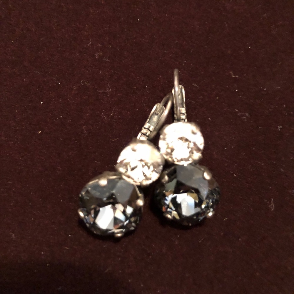 Two stone dangle earrings - Picture 2 of 8